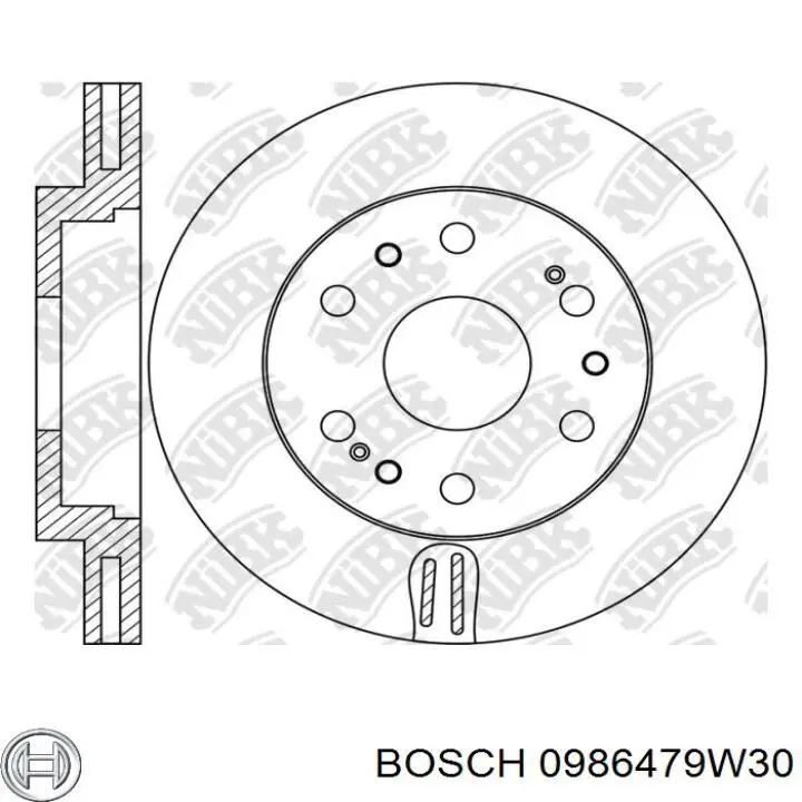 0986479W30 Bosch Гальмо дискове переднє