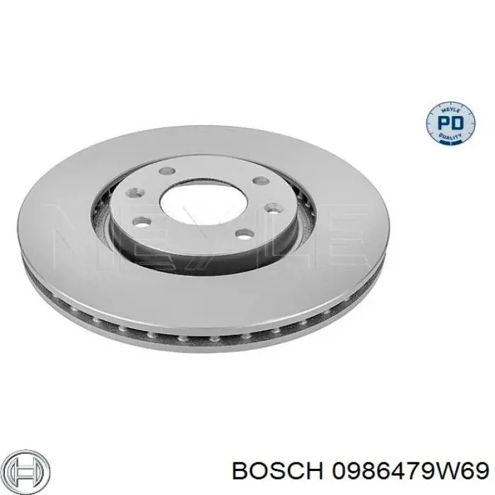 Диск переднього гальма Bosch 0986479W69 ціна, від 33.37 USD