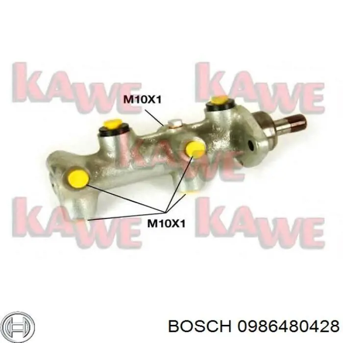 Циліндр головний гальма (Гідротормоз) Bosch 0986480428 ціна, від 33.52 USD