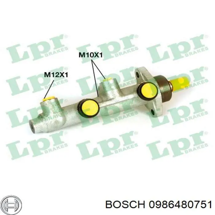 Купити 0986480751 Bosch Головний гальмівний циліндр