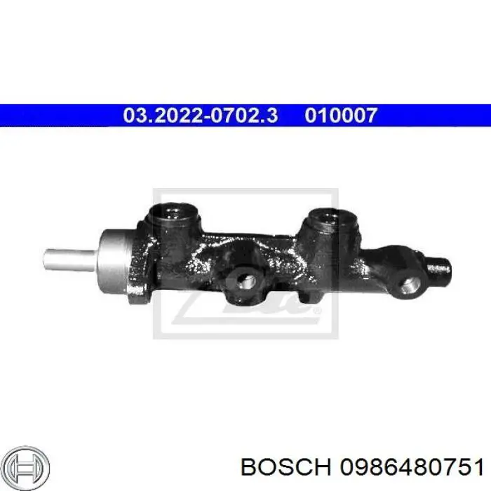 0986480751 Bosch Циліндр гальмівний, головний