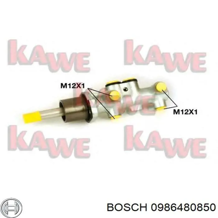 Циліндр головний гальма (Гідротормоз) Bosch 0986480850 ціна, від 55.71 USD