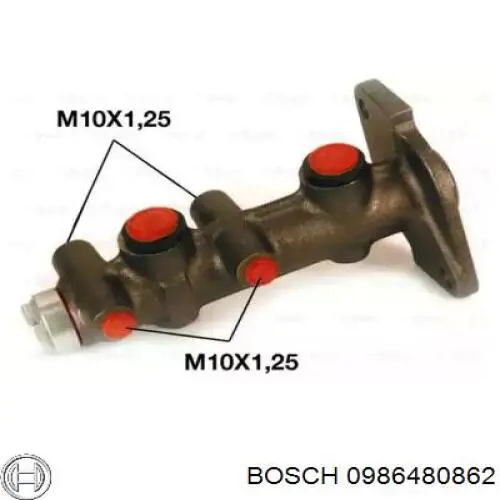 Циліндр головний гальма (Гідротормоз) Bosch 0986480862 ціна, від 30.69 USD