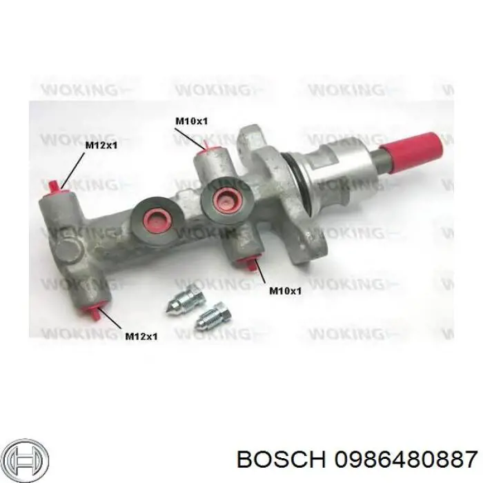 Циліндр головний гальма (Гідротормоз) Bosch 0986480887 ціна, від 65.57 USD