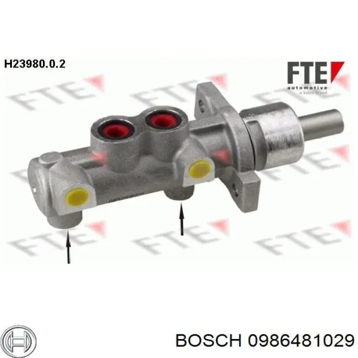 Циліндр головний гальма (Гідротормоз) Bosch 0986481029 ціна, від 51.59 USD