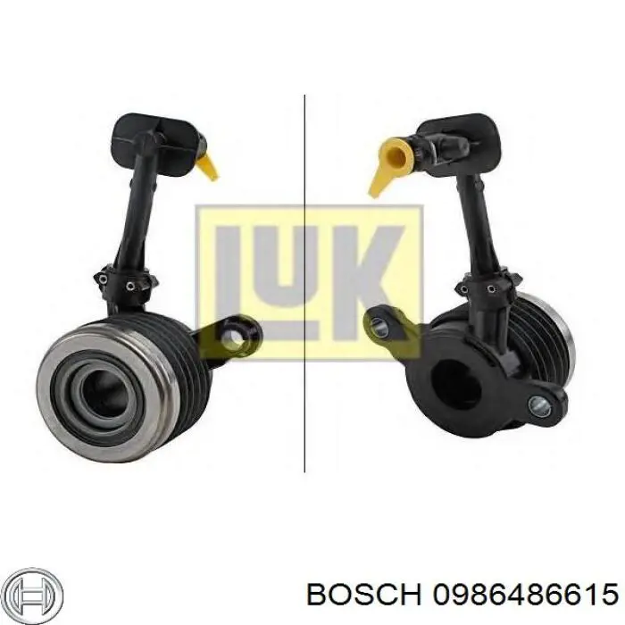 Робочий циліндр зчеплення в зборі з витискним підшипником Bosch 0986486615 ціна, від 75.95 USD