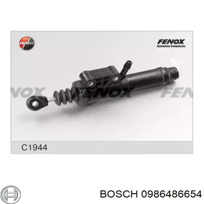 0986486654 Bosch Циліндр зчеплення, головний