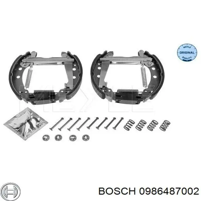 Колодки гальмові задні, барабанні Bosch 0986487002 ціна, від 12.75 USD