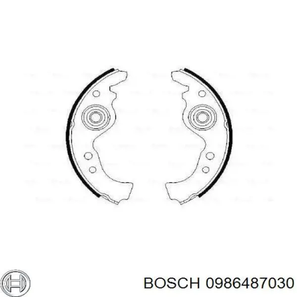 0986487030 Bosch колодки гальмові задні, барабанні