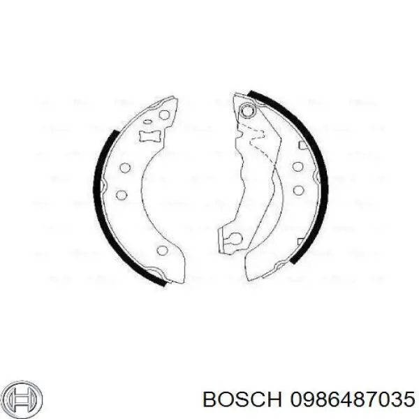 Купити 0986487035 Bosch Колодки гальмові задні, барабанні