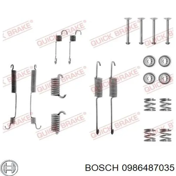 0986487035 Bosch колодки гальмові задні, барабанні