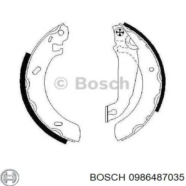 Колодки гальмові задні, барабанні 0986487035 Bosch