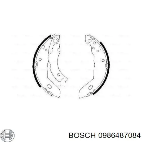 0986487084 Bosch колодки гальмові задні, барабанні