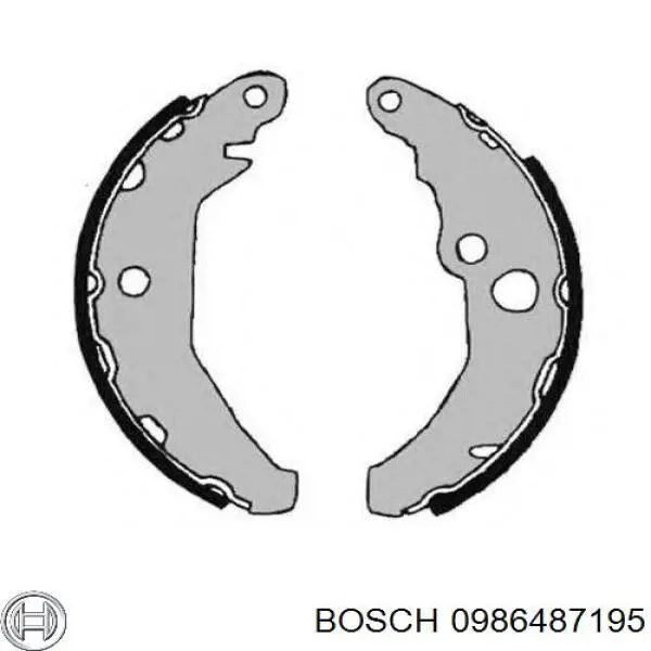 Колодки гальмові задні, барабанні 0986487195 Bosch