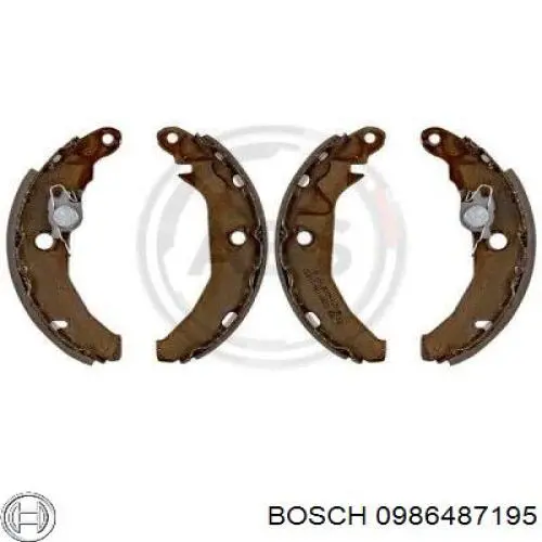 0986487195 Bosch Колодки гальмівні задні, барабанні