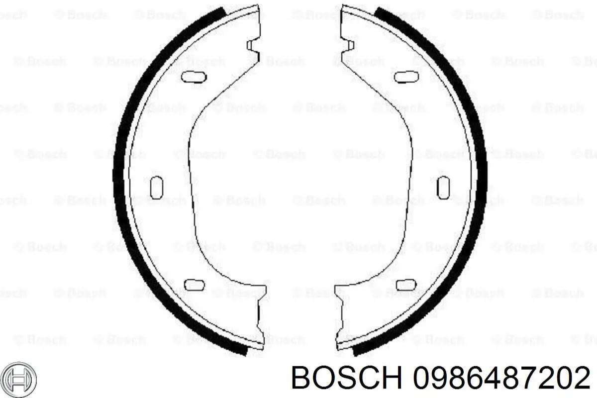 Колодки гальмові задні, барабанні 0986487202 Bosch