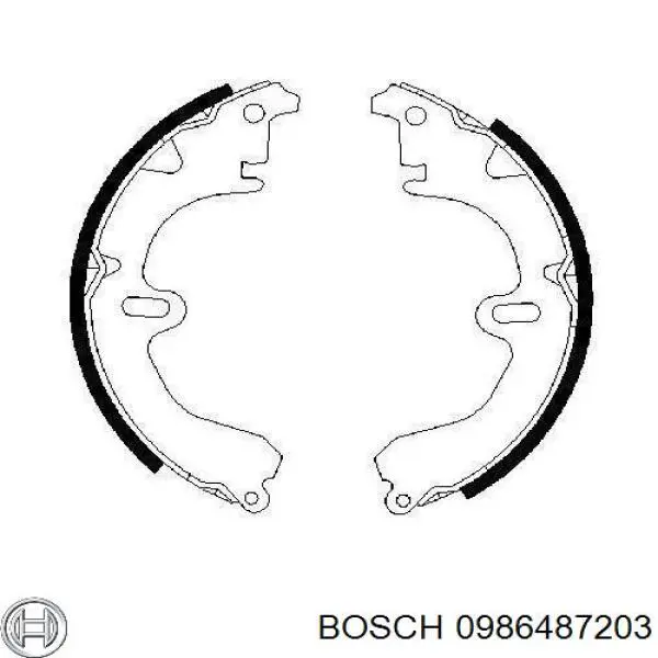 0986487203 Bosch колодки гальмові задні, барабанні