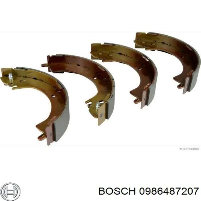 Купити 0986487207 Bosch Колодки гальмові задні, барабанні
