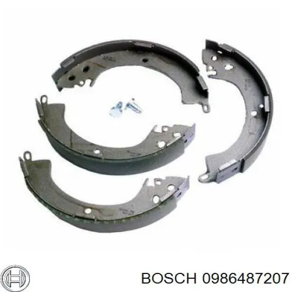 Колодки гальмові задні, барабанні 0986487207 Bosch