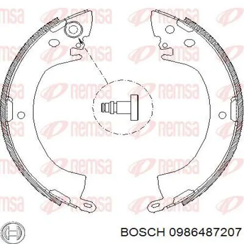 Колодки гальмові задні, барабанні Bosch 0986487207 ціна, від 27.62 USD