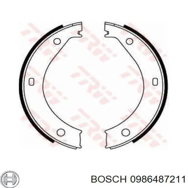 0986487211 Bosch Гальмівні колодки ручника