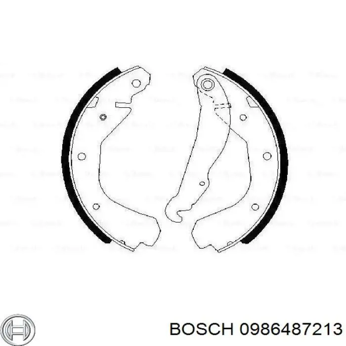Колодки гальмові задні, барабанні 0986487213 Bosch