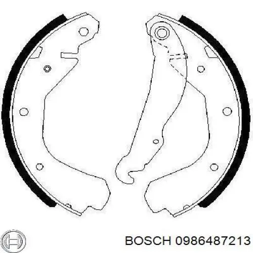 0986487213 Bosch колодки гальмові задні, барабанні