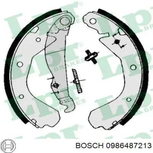 0986487213 Bosch Колодки гальмівні задні, барабанні