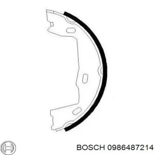 Купити 0986487214 Bosch Гальмівні колодки гальма стоянки