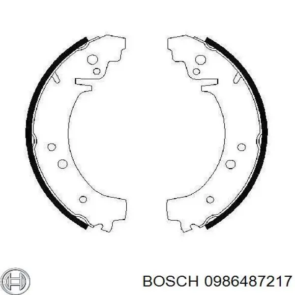 0986487217 Bosch колодки гальмові задні, барабанні