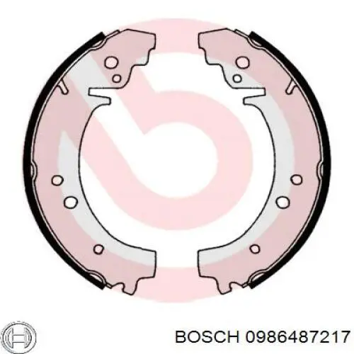 Колодки гальмові задні, барабанні 0986487217 Bosch
