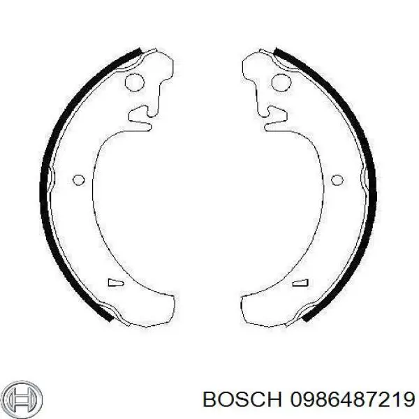 Колодки гальмові задні, барабанні 0986487219 Bosch