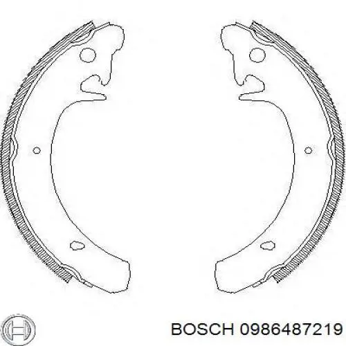 Колодки гальмові задні, барабанні Bosch 0986487219 ціна, від 12.54 USD