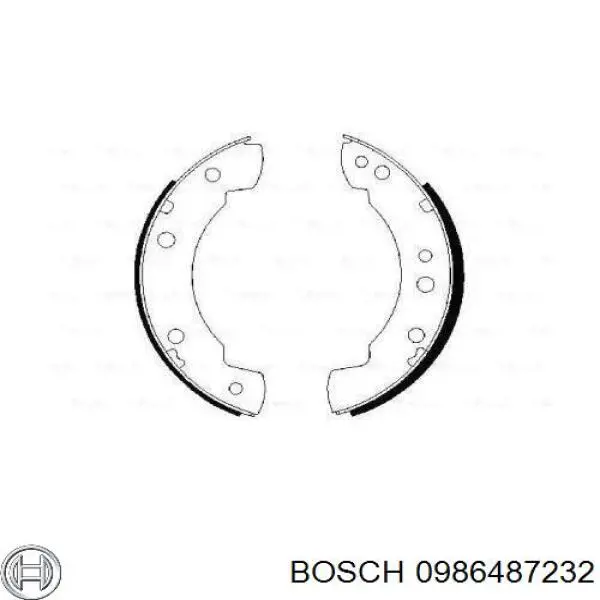 Колодки гальмові задні, барабанні 0986487232 Bosch