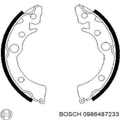 Колодки гальмові задні, барабанні 0986487233 Bosch