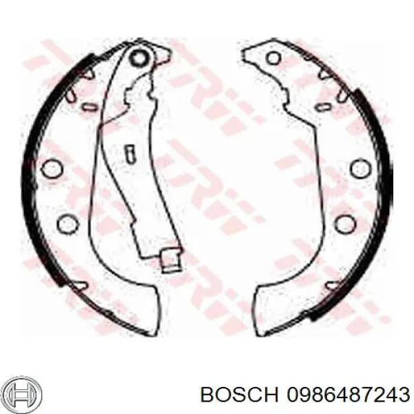 Колодки гальмові задні, барабанні Bosch 0986487243 ціна, від 15.28 USD