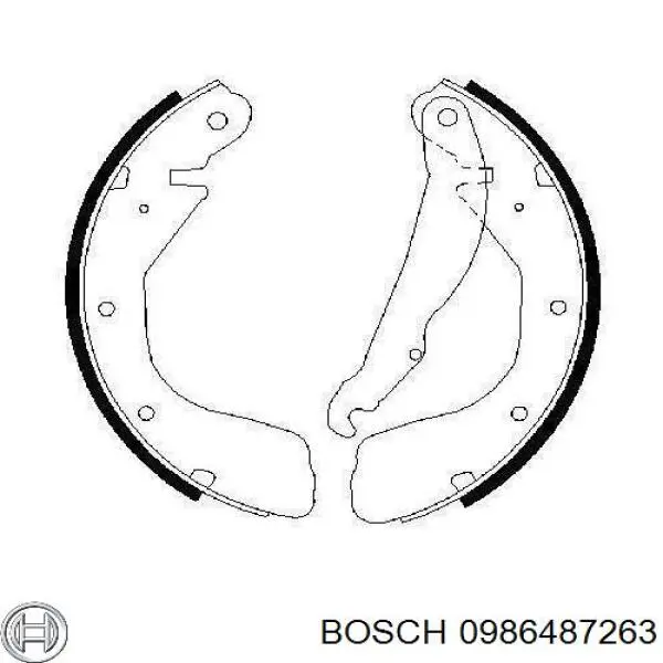 0986487263 Bosch колодки гальмові задні, барабанні