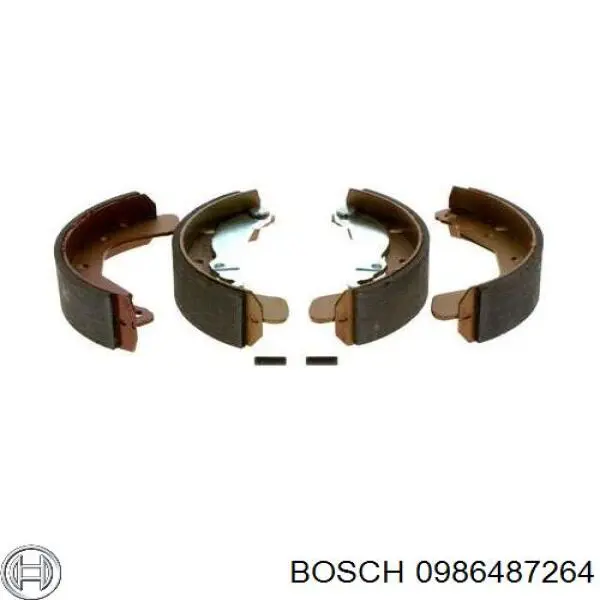 0986487264 Bosch колодки гальмові задні, барабанні