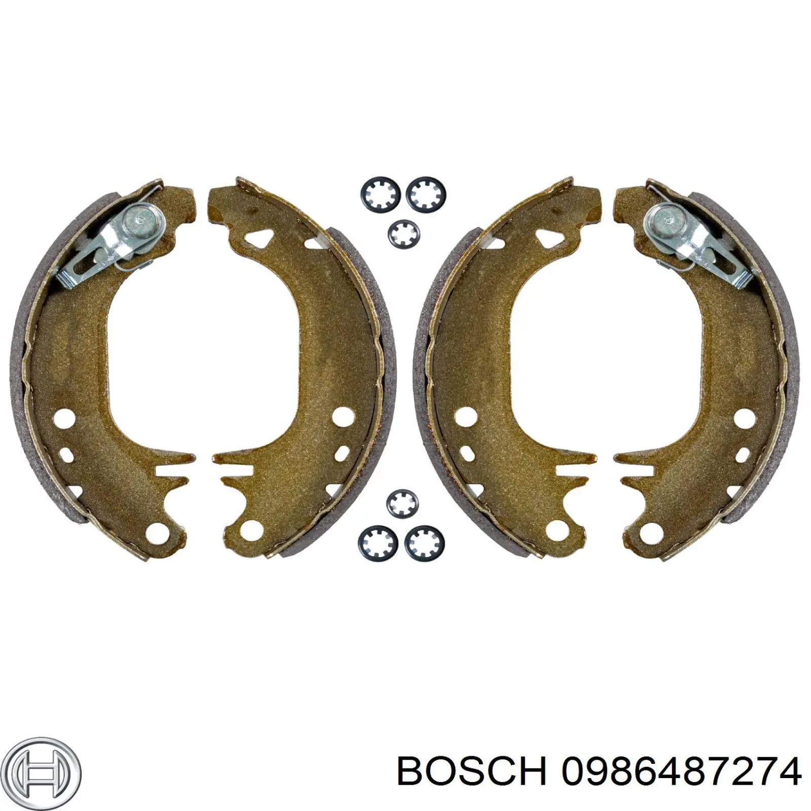 0986487274 Bosch Колодки гальмівні задні, барабанні