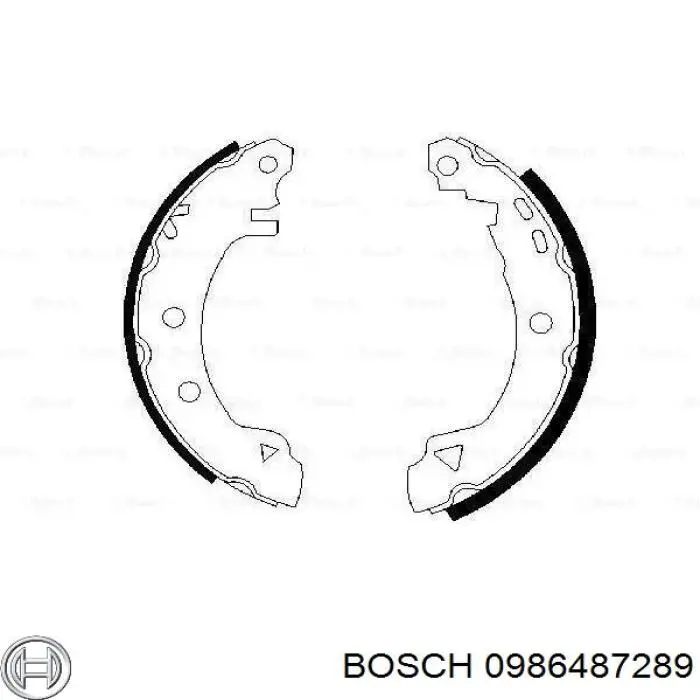 Колодки гальмові задні, барабанні Bosch 0986487289 ціна, від 23.20 USD