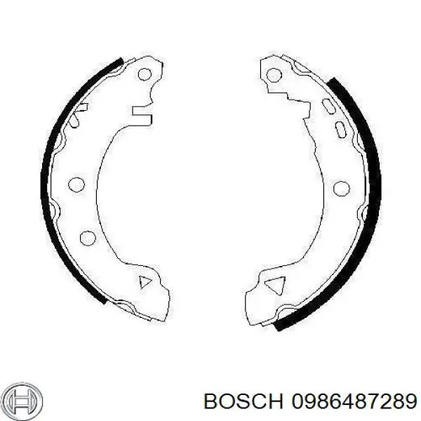 Колодки гальмові задні, барабанні 0986487289 Bosch