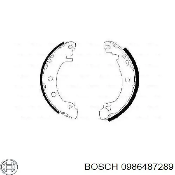 Купити 0986487289 Bosch Колодки гальмові задні, барабанні