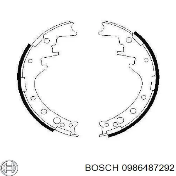 Колодки гальмові задні, барабанні 0986487292 Bosch