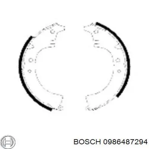 Колодки гальмові задні, барабанні 0986487294 Bosch