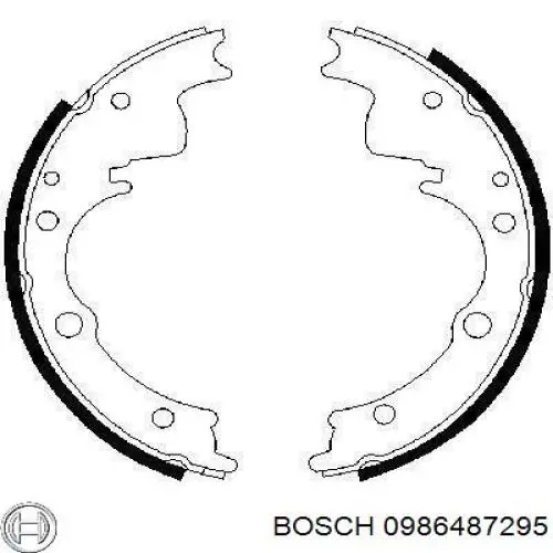 Купити 0986487295 Bosch Колодки гальмові задні, барабанні