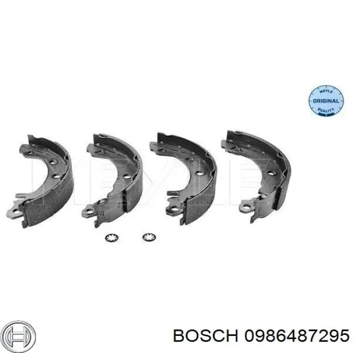 Купити 0986487295 Bosch Колодки гальмові задні, барабанні