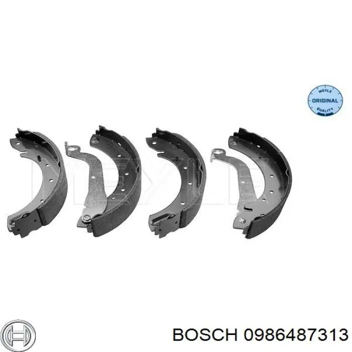 Колодки гальмові задні, барабанні 0986487313 Bosch