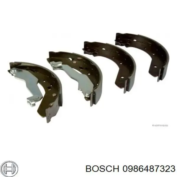 0986487323 Bosch колодки гальмові задні, барабанні
