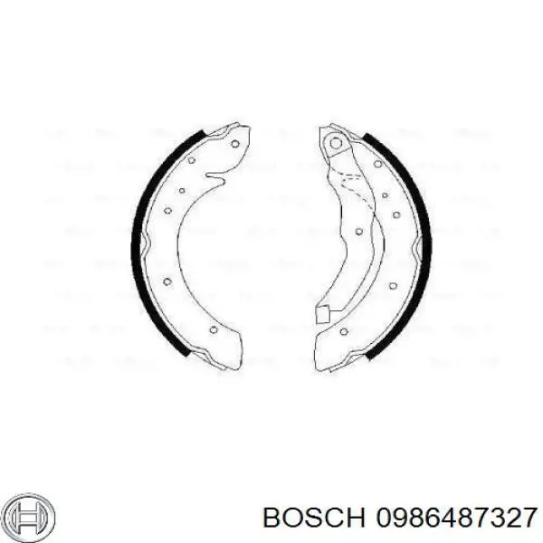 0986487327 Bosch колодки гальмові задні, барабанні
