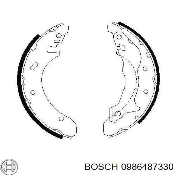 Колодки гальмові задні, барабанні 0986487330 Bosch